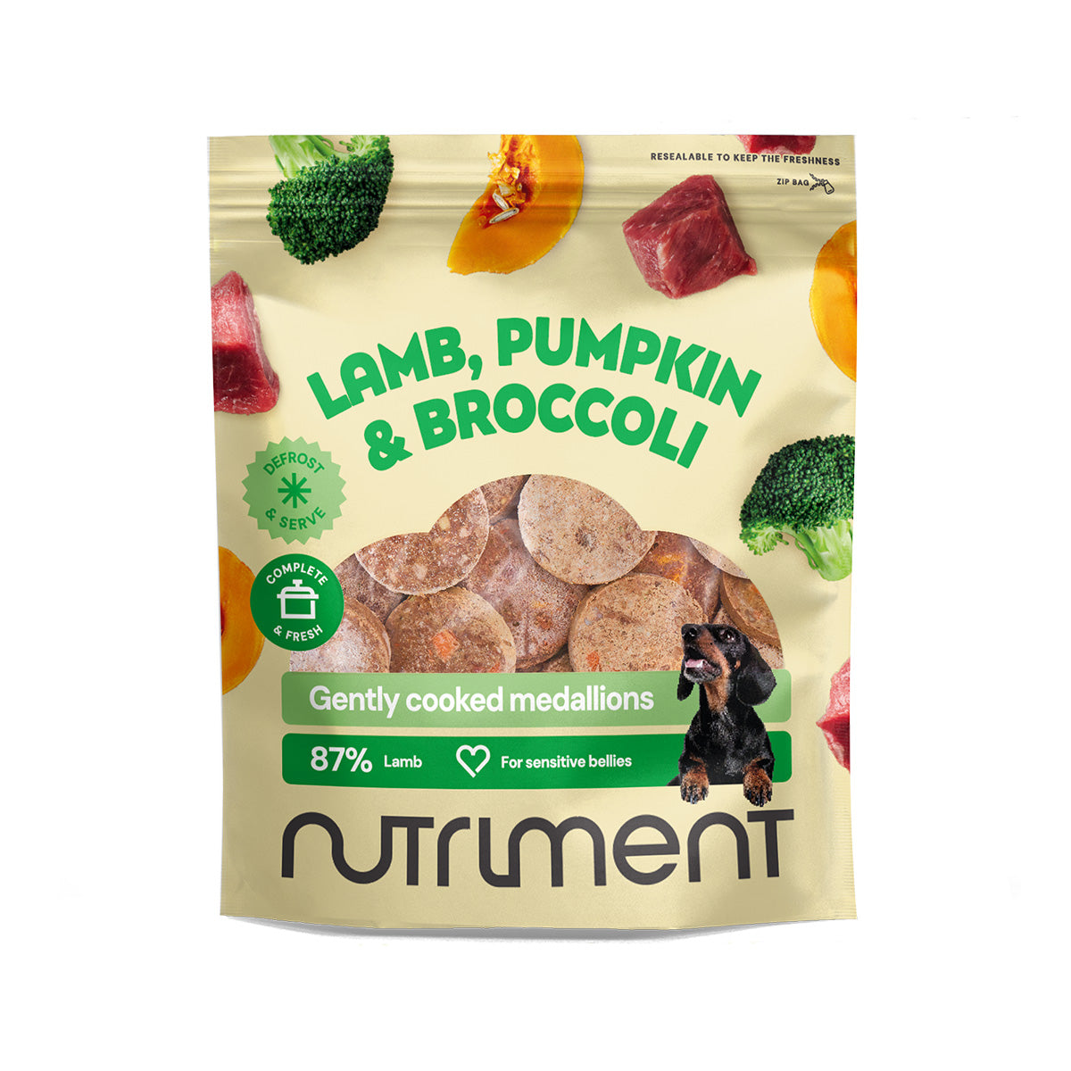 Vers menu Medaillons van lamsvlees, pompoen en broccoli – 800 g