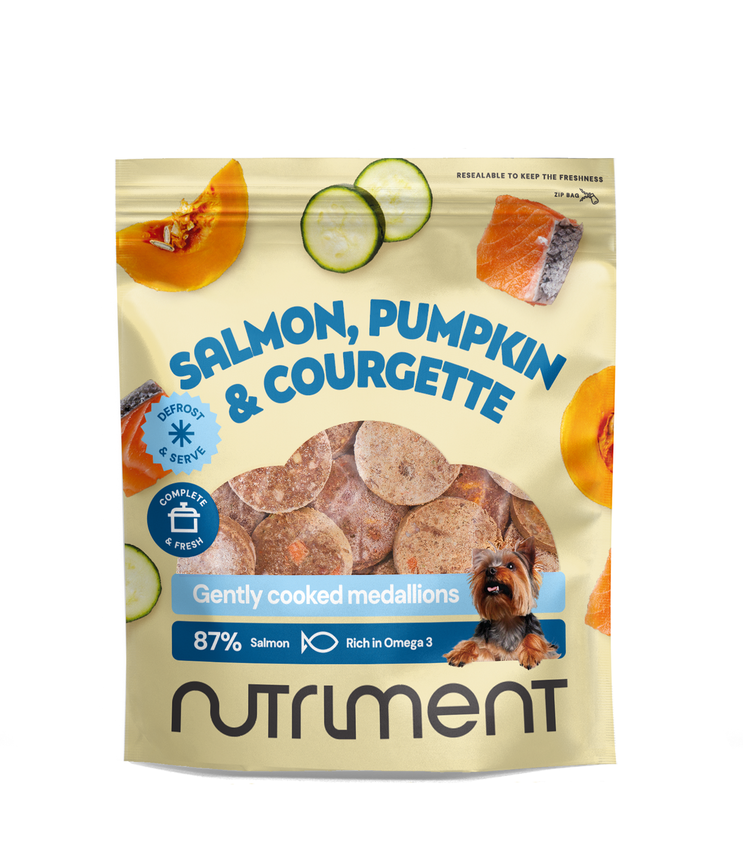 Vers menu Medaillons zalm, pompoen & courgette – 800 g