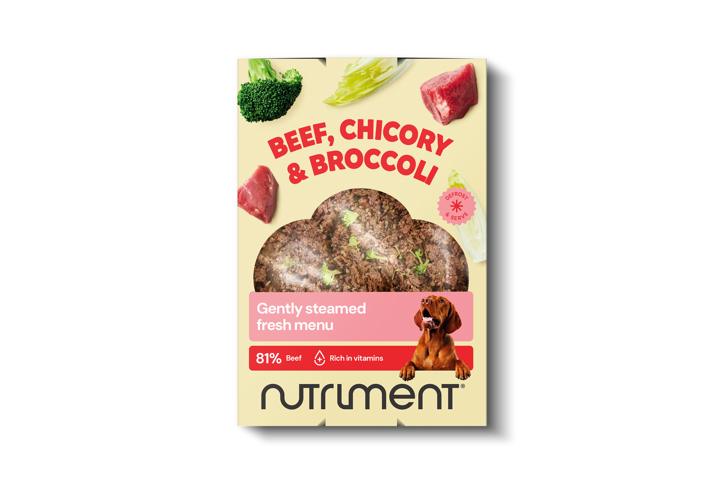 Vers menu rundvlees, witlof & broccoli – 400 g