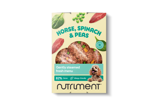 Vers menu paard, spinazie & erwten – 400 g