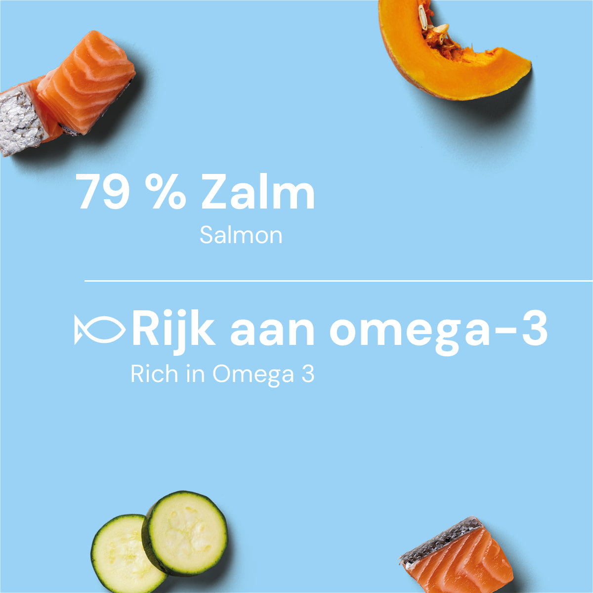 Vers menu Medaillons zalm, pompoen & courgette – 800 g