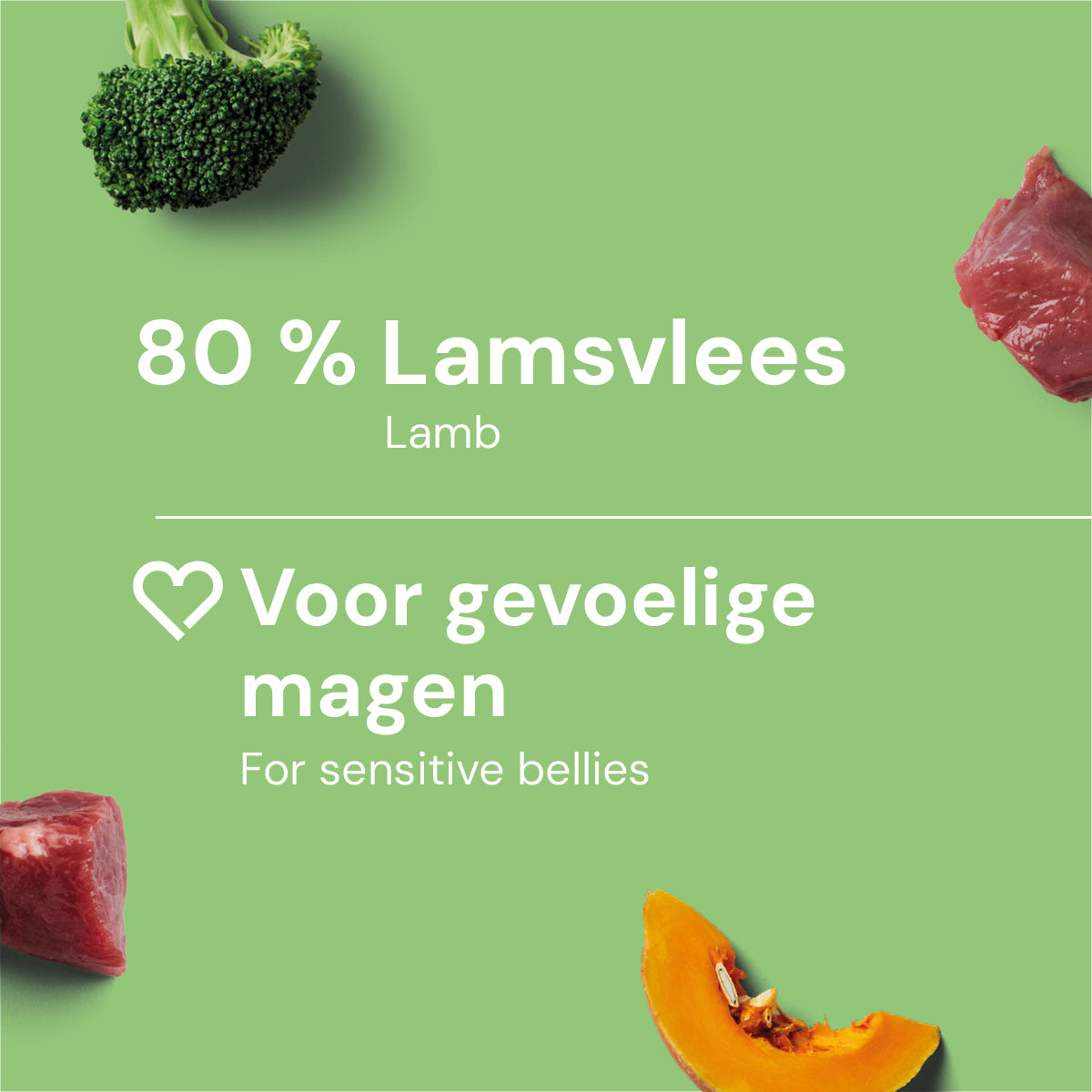 Vers menu lam, pompoen & broccoli – 400 g