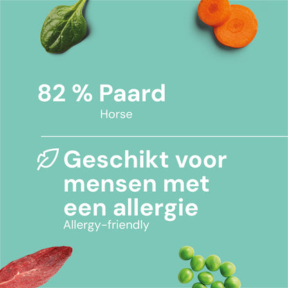 Vers menu paard, spinazie & erwten – 400 g