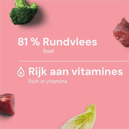 Vers menu medaillons van rundvlees, witlof & broccoli – 800 g