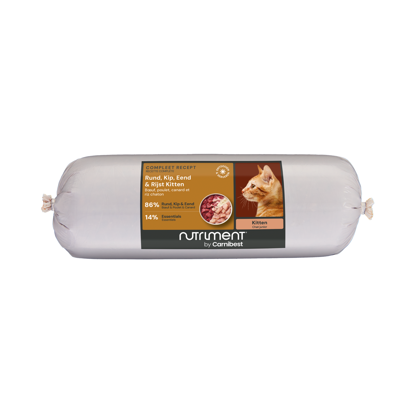 Carnibest Rundvlees, Kip, Eend & Rijst Kitten (500 gram)